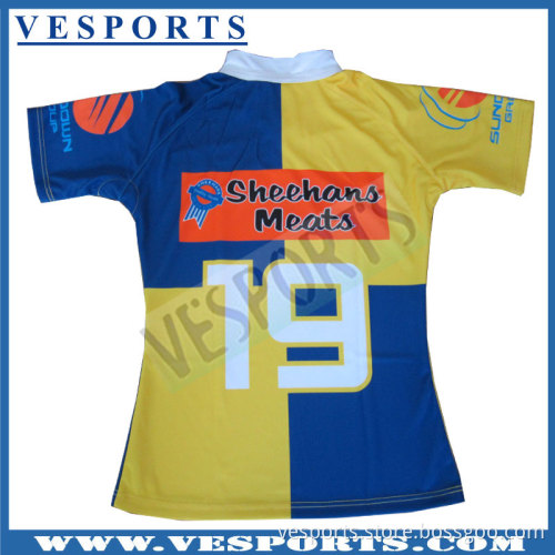 Customized Short Sleeve Polyester Rugby Uniform
